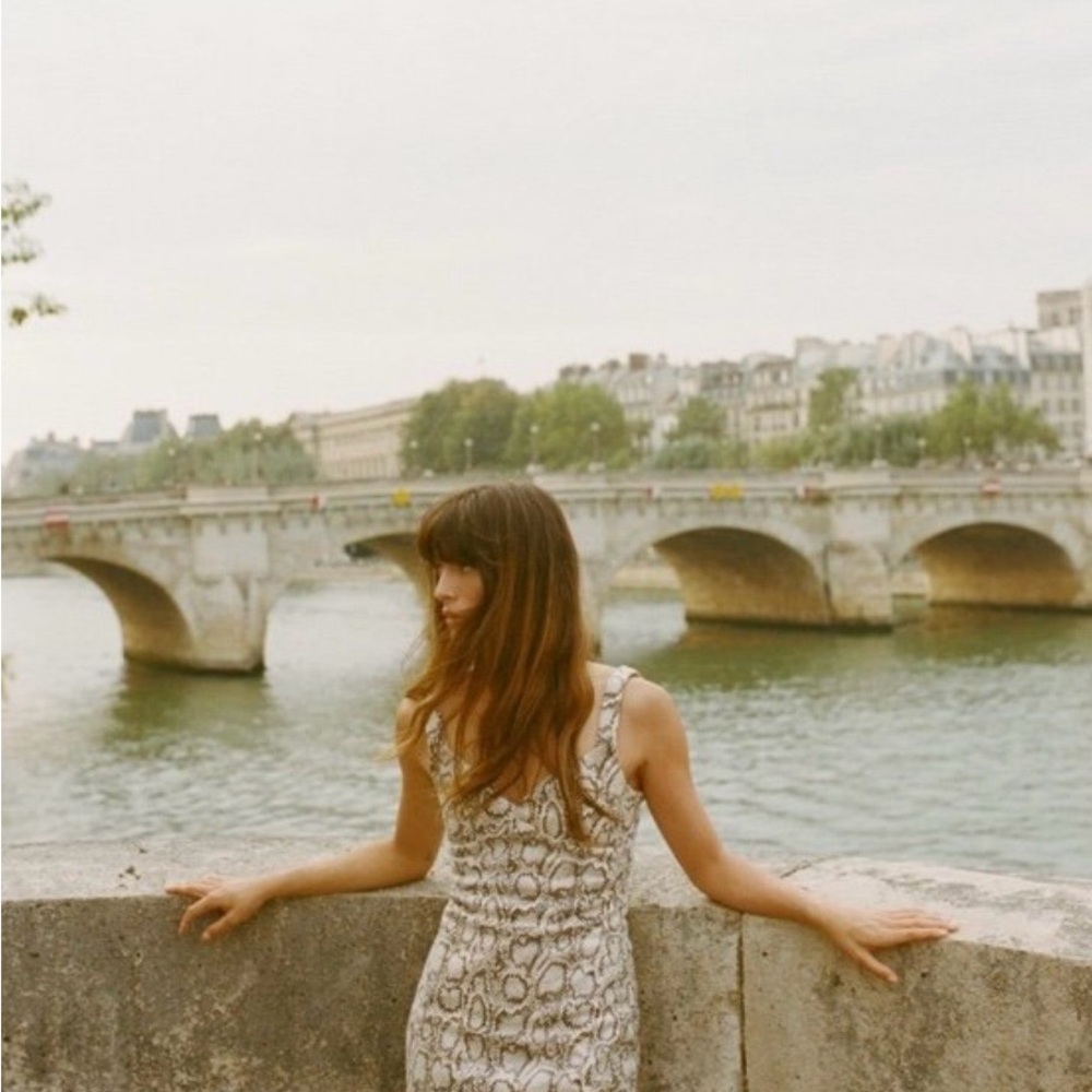 Zara Monochrome Snakeskin Mini Dress